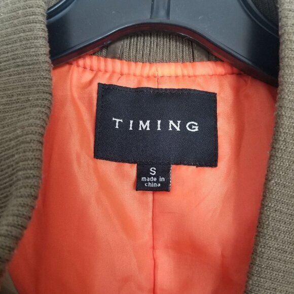 Timing Army Green Handmade Patched Bomber Jacket - Picture 12 of 15